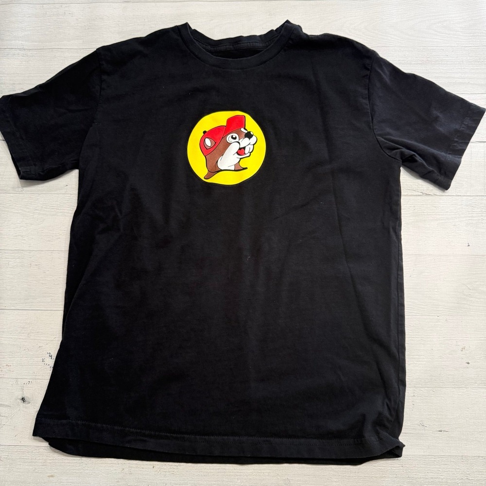 Buc-ee's classic logo kids black tshirt youth large